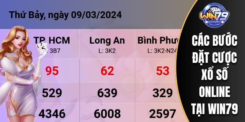 Các bước đặt cược xổ số online tại WIN79